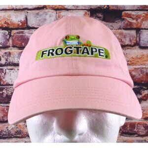 Frogtape Pink Baseball Cap Adjustable Strapback Shurtape Embroidered Logo 100% C